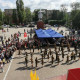 Жители микрорайона Октябрьский отметили 74-ю годовщину Великой Победы  на площади перед Домом культуры